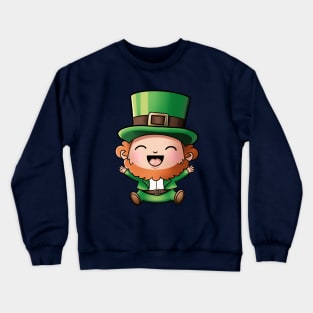 Cute Cartoon Leprechaun Crewneck Sweatshirt